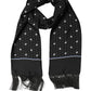 Dolce & Gabbana Black Silk DG Logo Men Fringed Shawl Scarf