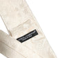 Dolce & Gabbana Off White Silk Damask Woven Adjustable Tied Necktie Tie