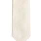 Dolce & Gabbana Men Off White Silk Textured Adjustable Tied Necktie Tie
