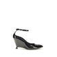 PINKO Black Calf Leather Bos Taurus Platform Pumps