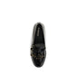 PINKO Black Calf Leather Bos Taurus Slip-On Loafers
