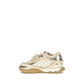 PINKO Silver Calf Leather Bos Taurus Chunky Sneakers