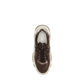 PINKO Brown Calf Leather Bos Taurus Chunky Sneakers