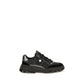 PINKO Black Calf Leather Bos Taurus Chunky Sneakers