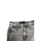 Philipp Plein Grey Cotton Women Pants