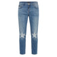 Philipp Plein Blue Cotton Women Jean