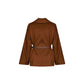 Max Mara Brown Virgin Wool Full-Length Jacket