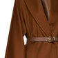 Max Mara Brown Virgin Wool Full-Length Jacket