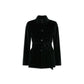 Max Mara Black Cotton Full-Length Jacket