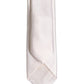 Dolce & Gabbana Men Off White Silk Satin Adjustable Tied Necktie Tie