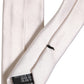 Dolce & Gabbana Men Off White Silk Satin Adjustable Tied Necktie Tie