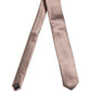 Dolce & Gabbana Men Brown Silk Micro Checked Adjustable Tied Necktie Tie