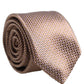 Dolce & Gabbana Men Brown Silk Micro Checked Adjustable Tied Necktie Tie