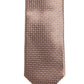 Dolce & Gabbana Men Brown Silk Micro Checked Adjustable Tied Necktie Tie