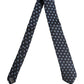 Dolce & Gabbana Men Blue Silk Geometric Adjustable Tied Necktie Tie