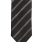 Dolce & Gabbana Men Black Silk Stripes Adjustable Tied Necktie Tie