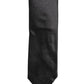 Dolce & Gabbana Men Black Satin Silk Classic Adjustable Tied Necktie Tie