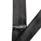 Dolce & Gabbana Men Black Satin Silk Classic Adjustable Tied Necktie Tie