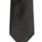 Dolce & Gabbana Men Dark Gray Silk Classic Adjustable Tied Necktie Tie