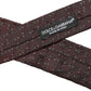 Dolce & Gabbana Men Burgundy Geometric Silk Adjustable Tied Necktie Tie