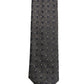 Dolce & Gabbana Men Dark Gray Geometric Silk Adjustable Tied Necktie Tie