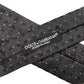 Dolce & Gabbana Men Dark Gray Geometric Silk Adjustable Tied Necktie Tie