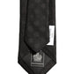 Dolce & Gabbana Black Polka Dot Jacquard Silk Adjustable Tied Necktie Tie
