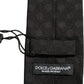 Dolce & Gabbana Black Polka Dot Jacquard Silk Adjustable Tied Necktie Tie