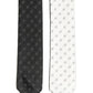 Dolce & Gabbana Black White Geometric Silk Adjustable Tied Necktie Tie