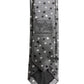 Dolce & Gabbana Men Gray Polka Dot Silk Adjustable Tied Necktie Tie