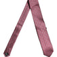 Dolce & Gabbana Men Maroon Silk Polka Dot Adjustable Tied Necktie Tie