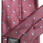 Dolce & Gabbana Men Maroon Silk Polka Dot Adjustable Tied Necktie Tie