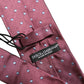 Dolce & Gabbana Men Maroon Silk Polka Dot Adjustable Tied Necktie Tie
