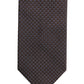 Dolce & Gabbana Men Brown Geometric Silk Adjustable Tied Necktie Tie