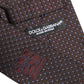 Dolce & Gabbana Men Brown Geometric Silk Adjustable Tied Necktie Tie
