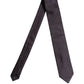 Dolce & Gabbana Men Dark Blue Geometric Silk Adjustable Tied Necktie Tie