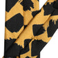 Dolce & Gabbana Yellow Black Abstract Silk Adjustable Tied Necktie Tie