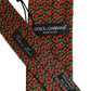 Dolce & Gabbana Multicolor Chili Peppers Silk Adjustable Tied Necktie Tie