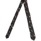 Dolce & Gabbana Black Musical Instrument Silk Adjustable Tied Necktie Tie