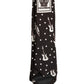 Dolce & Gabbana Black Musical Instrument Silk Adjustable Tied Necktie Tie