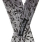 Dolce & Gabbana Men Gray Silk Leaf Pattern Adjustable Tied Necktie Tie