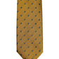 Dolce & Gabbana Men Mustard Silk Polka Dot Adjustable Tied Necktie Tie