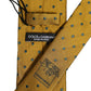 Dolce & Gabbana Men Mustard Silk Polka Dot Adjustable Tied Necktie Tie