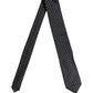 Dolce & Gabbana Dark Blue Silk Polka Dot Adjustable Tied Men Necktie Tie