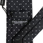 Dolce & Gabbana Dark Blue Silk Polka Dot Adjustable Tied Men Necktie Tie