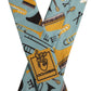 Dolce & Gabbana Light Blue Instruments Adjustable Tied Men Necktie Tie