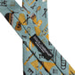 Dolce & Gabbana Light Blue Instruments Adjustable Tied Men Necktie Tie