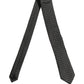 Dolce & Gabbana Dark Gray Silk DG Monogram Adjustable Tied Necktie Tie