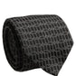 Dolce & Gabbana Dark Gray Silk DG Monogram Adjustable Tied Necktie Tie