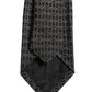 Dolce & Gabbana Dark Gray Silk DG Monogram Adjustable Tied Necktie Tie